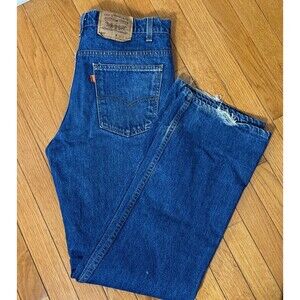 Vintage 90s Levis 517 Orange Tab Bootcut Jeans 36/32